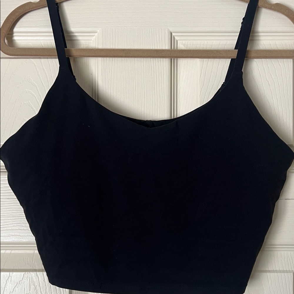 Black Women's Long Sports Bra